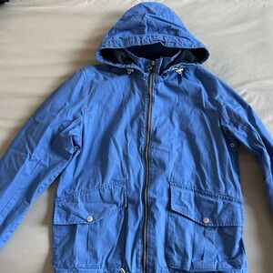 H&M Blue Hooded Men's Jacket - Lightweight Windbreaker